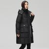 New Winter 2025 Thickened Down Padded Coat Women's Hooded Medium and Long Loose Padded