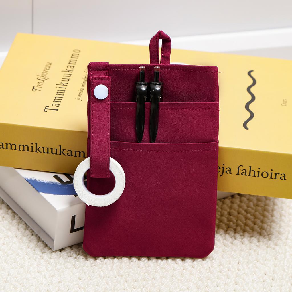 Solid Quick-dry Nurse Pocket Organizer Polyester Spandex Pouch Pen Holder Clip-on Utility Pocket for Pens P-TLSG-01