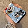 Custodia Nera Morbida per Telefono per iPhone 13 12 11 17 Pro Max XS XR 17Air 15 16 14 Plus 7 8 One Piece Luffy Frutto del Diavolo Zoro