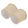 2PCS Small Lamp Shade Fabric Beige Golden Edge Lampshade for E14 Table Chandelier Wall Lamp
