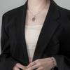 Oesalang Clover Protect Necklace Matte (Thin Necklace)