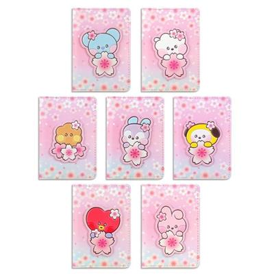 BT21 Leather Patch Card Case [Cherry Blossom], Authentic Official Goods, KPOP, KBeauty, Free Samples