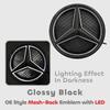 jwlsk5 Front Grille Star Logo 3D Mirror Emblem With LED Lighting Chrome Silver Glossy Matte Black For Mercedes Benz E-Class W213 16-20