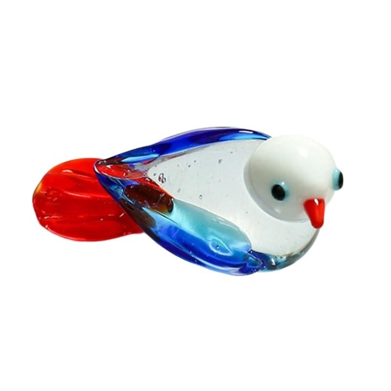 Kristall Vogelfiguren Handgeblasene Glasvögel Statuen Dekorative Skulpturen für Wohnungsdekorationen Geschenk für Vogelliebhaber