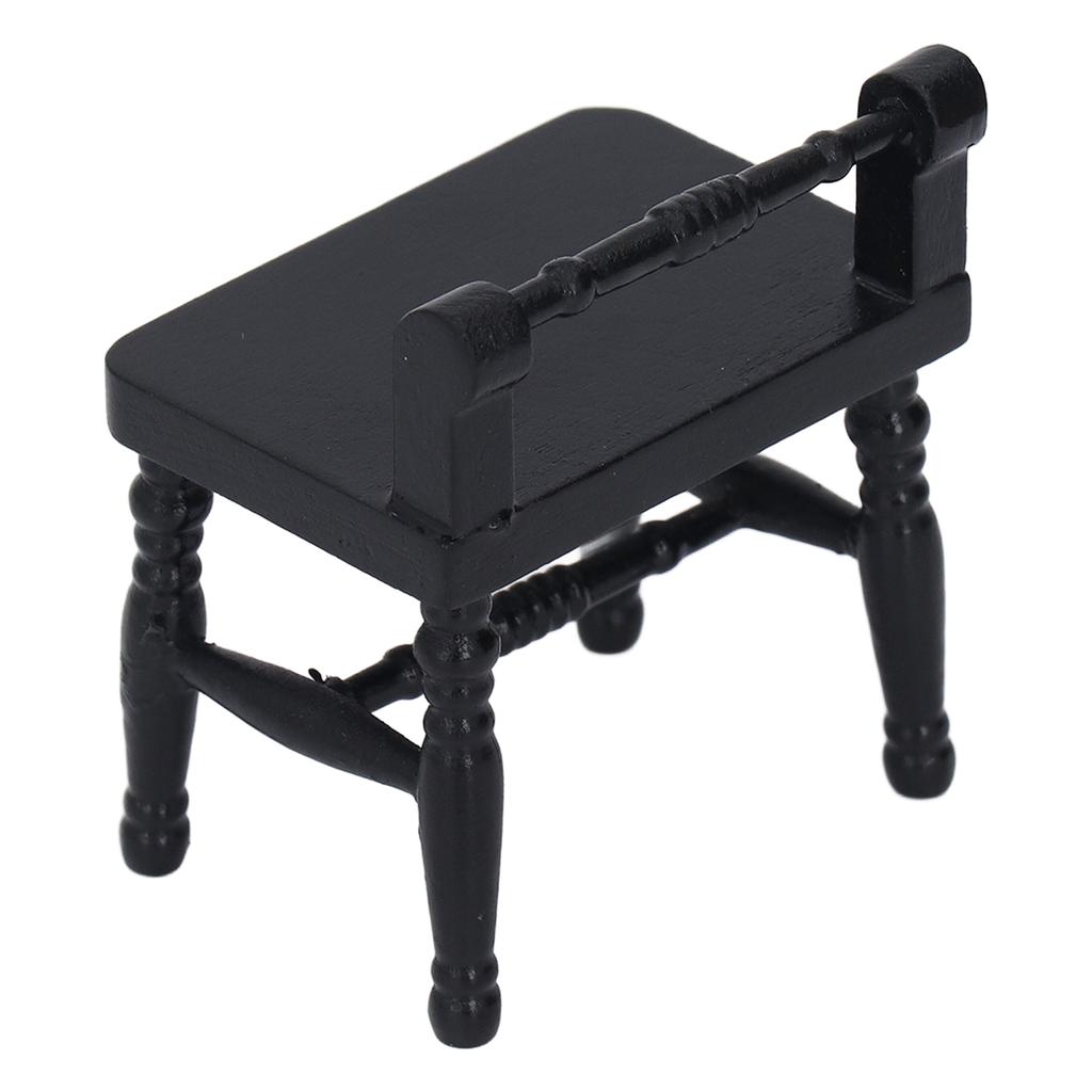 1:12 Dollhouse Dressing Table Stool Miniature Bedroom Furniture Model Decoration DIY Dollhouse Accessory