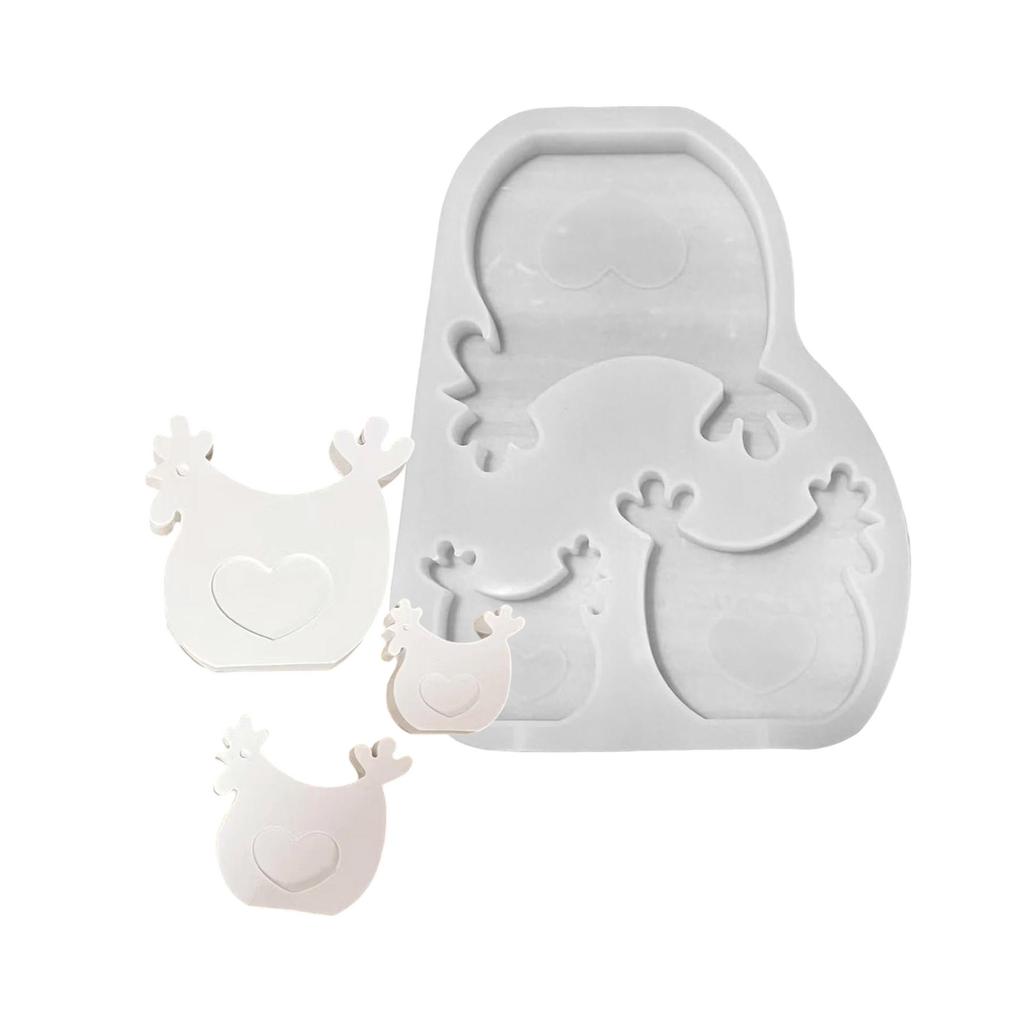 Hen Candle Mould Chicken Silicone Molds Ornament Molds Animals Castings Molds Handmade Plasters Molds Craft Supplies