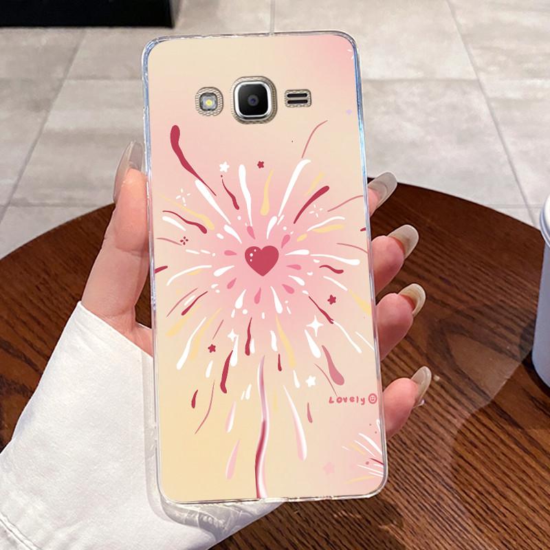 Casing For Samsung J2 Prime/G532/J2 ACE/Grand Prime Plus/G530 Aesthetic Fashion Cute Cat Soft Back Cover Transparent Phone Case