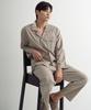 [May Flower] Khaki Style Long Sleeve Pure Cotton Men's Plus Size Pajama Set [Shipped from Korea] 100% Authentic