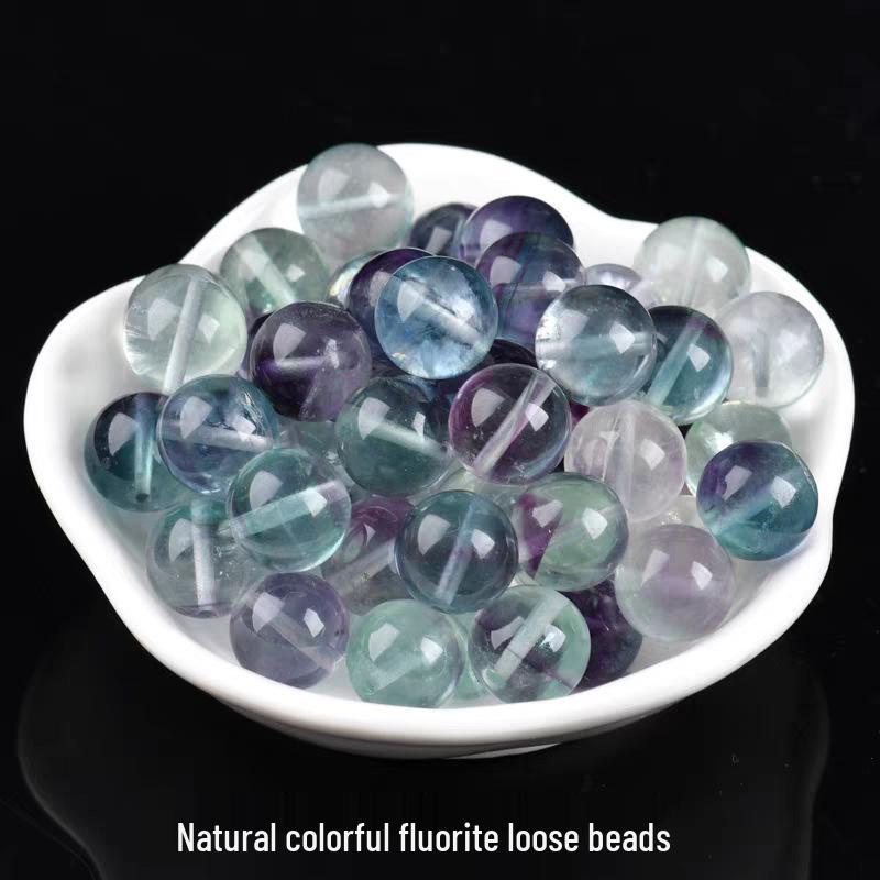 Natural Green Fluorite Beads (6-12mm) - Round Loose Beads for Handmade DIY Jewelry and Bracelets 6mm
