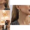 Fashionable Star Tassel Earrings For Women Modern Gold Long Drop Dangle Design