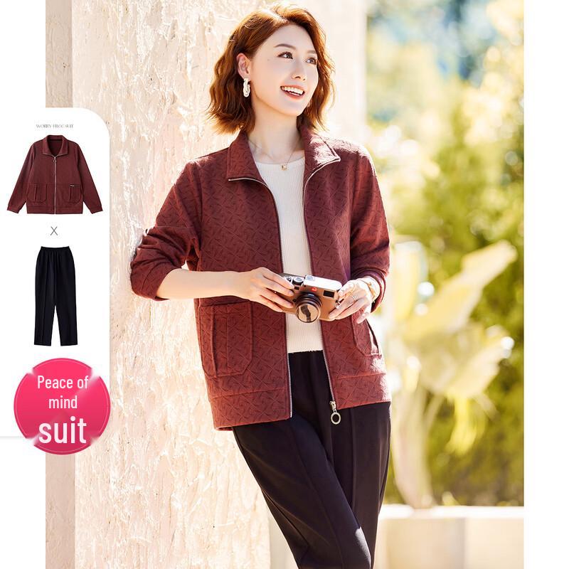 Women s Autumn Casual Two-Piece Sports Suit 4XL