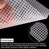 Purse Making Supplies Plastic Bag Mesh Grid White Blank Mesh Canvas Mesh Cloth Crochet Projects