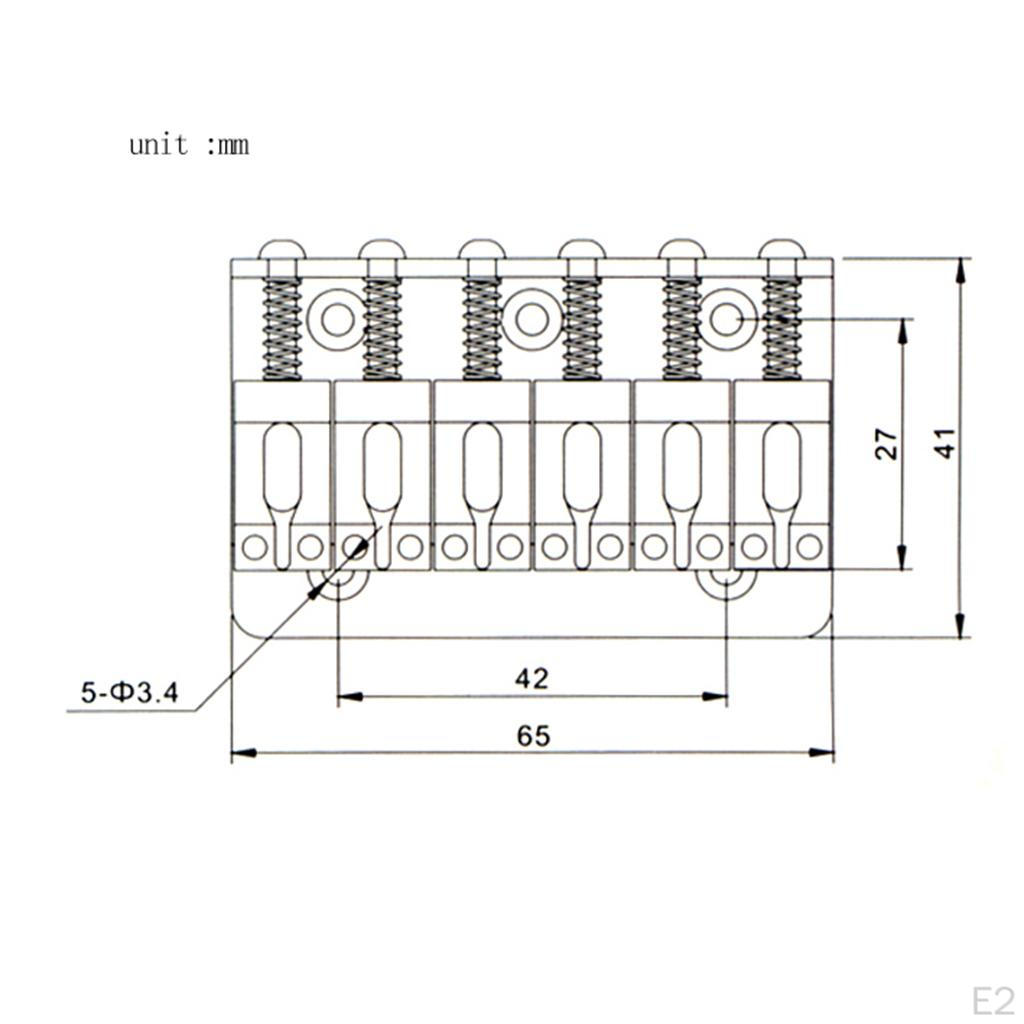 Concave 6 strings Bridge for Electric Guitar