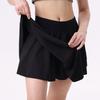 Women's High-Waisted Skirted Yoga Shorts - Double Layer, Anti-Exposure, Casual Sportwear.
