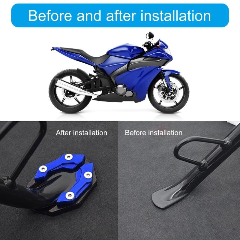 Motorbike Stand Extension Pad for NAMX155 Universal Kickstand Plate Metal Motorcycle Foot Side Stand Cover with Wrench