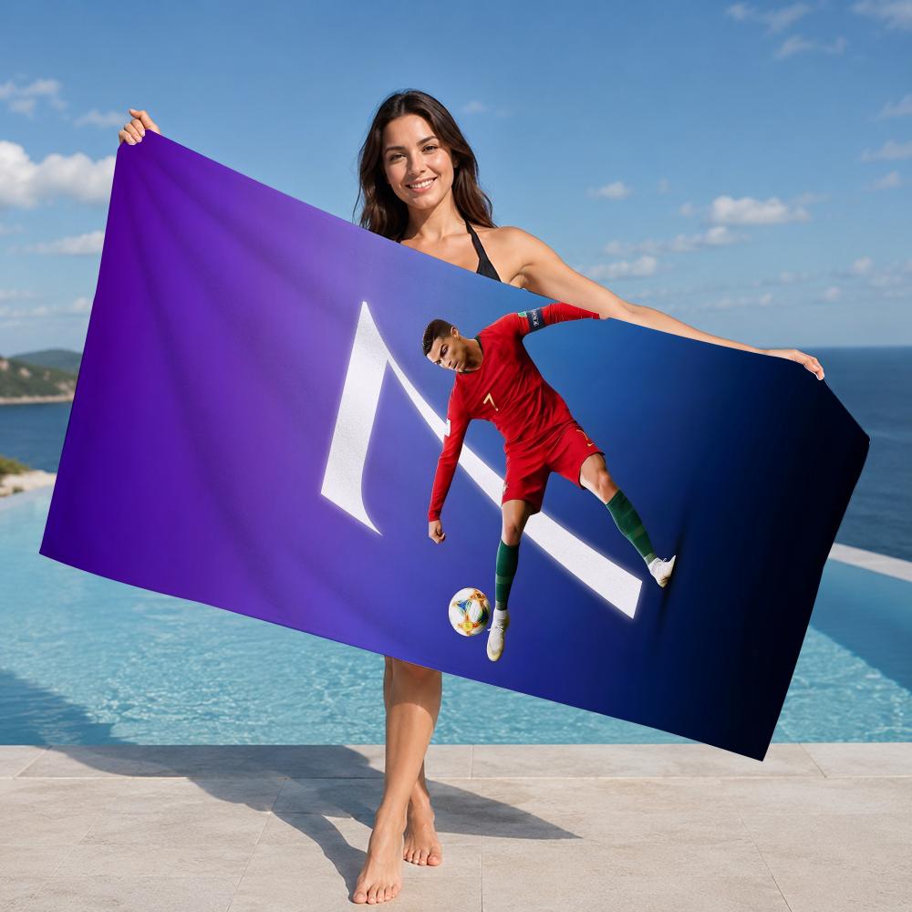 Cristiano Ronaldo Towel ultra-fine fiber quick drying absorbent towel, beach swimming vacation beach towel