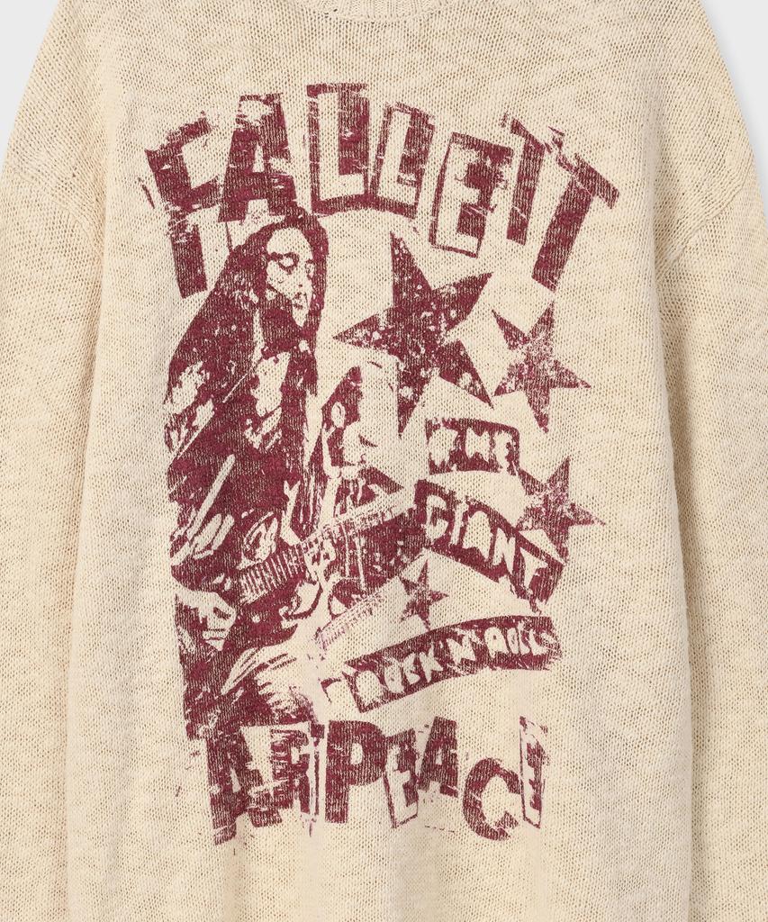 FALLETT Rock Band Knit Ivory