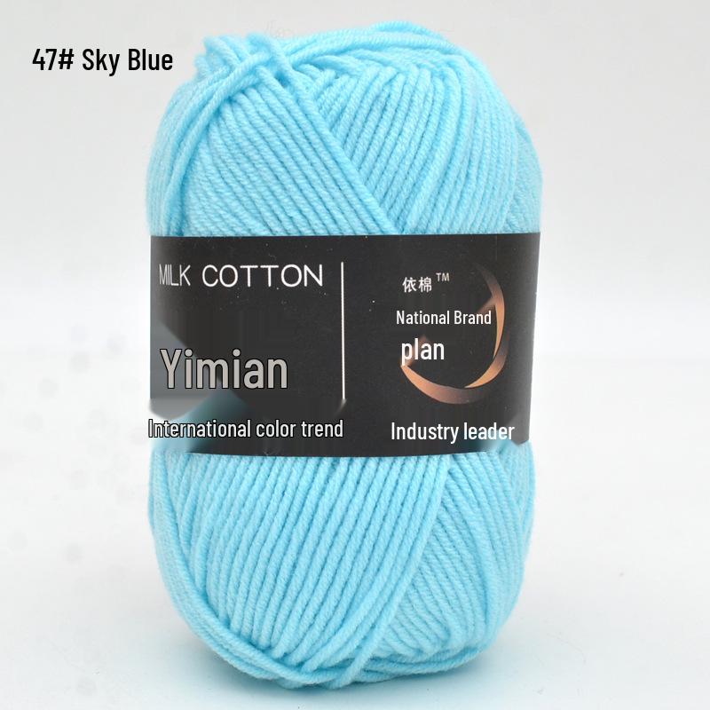 Yimian Milk Cotton Yarn for Baby Crochet: 4 Strands for Dolls, Slippers & Blankets