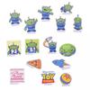 Disney Little Green Men/Alien Sticker Flakes In Case with Chain Japan NEW