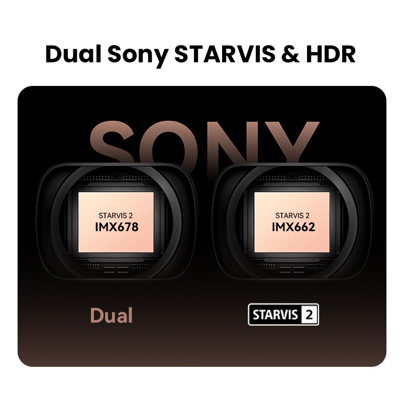 DDPAI 4K Autokamera Z60 Pro Podpora HDR Přední a Zadní Vnitřní Kamera do Auta SONY STARVIS2 678 Senzor 5GHz Wi-Fi GPS ADAS 4G Autokamera