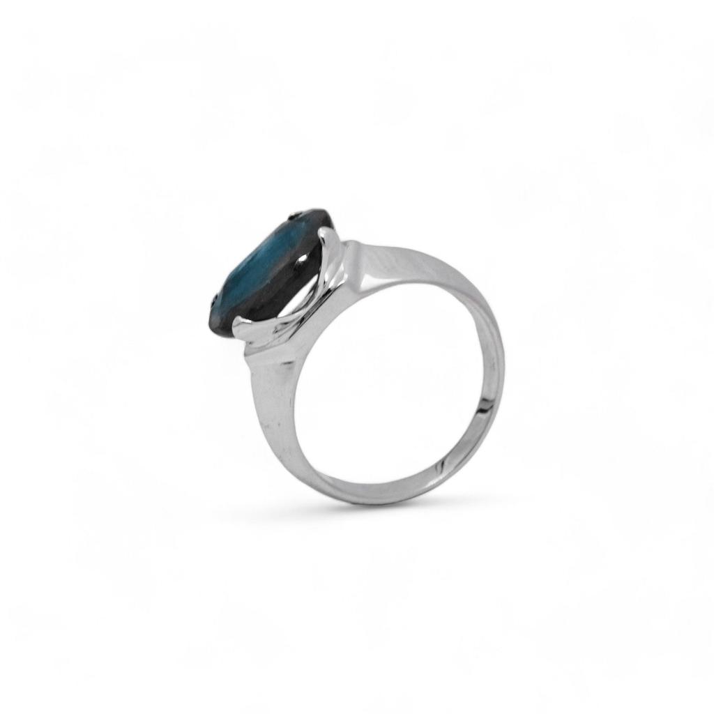 Labradorite Statement Ring: Natural Gemstone, 925 Sterling Silver
