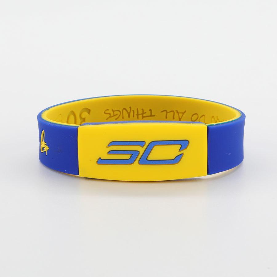 NBA Luminous Silicone Bracelet: Curry, Durant, James, Irving Edition, 20cm Snap Closure.