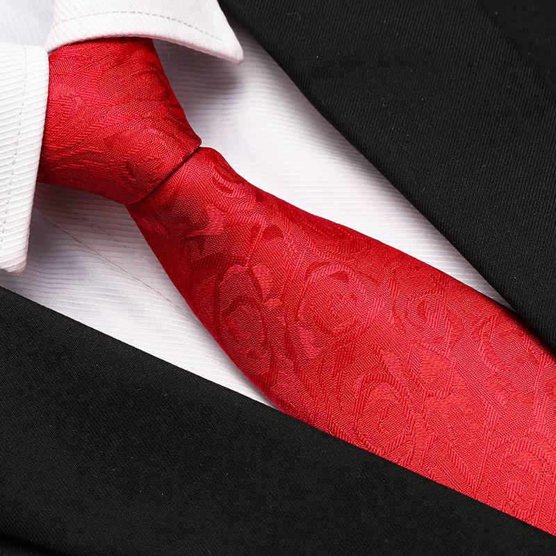 Men'S Formal Wedding Business Tie 8Cm Groom Wedding Banquet Burgundy Tie Hand Zipper Men And Women