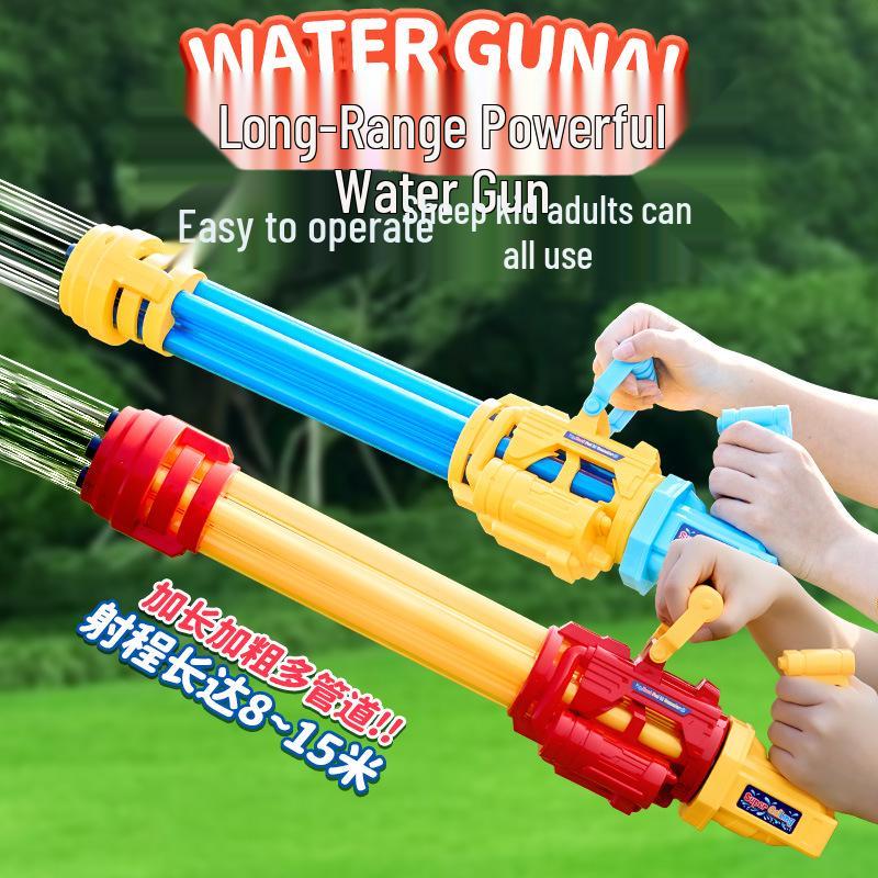 Gatling-Style Large Pull-Out Water Gun Toy for Kids Water Play