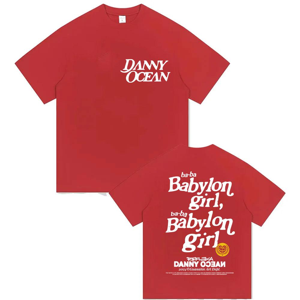 Danny Ocean Babylon Girl Tour 2026 Print T Shirt Men Women Vintage High Quality Cotton Tshirt Hip Hop Clothing Oversized Tshirt S