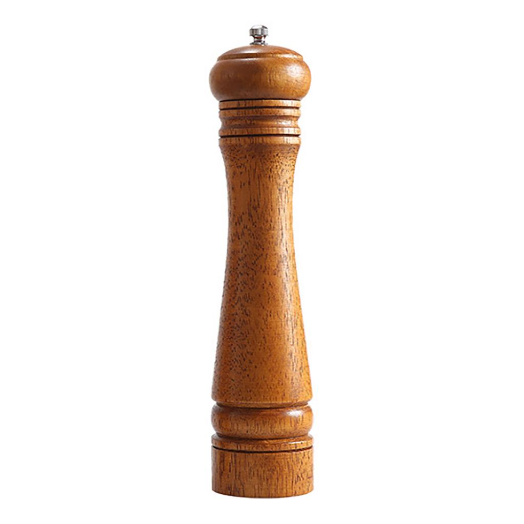 Macinapepe in Legno da 10 pollici Regolabile Portatile Macina Sale Pepe da Cucina per Sale Marino Sale Himalayano