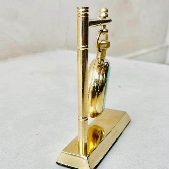 Solid Brass Nautical Hanging Clock: Maritime Home Decor