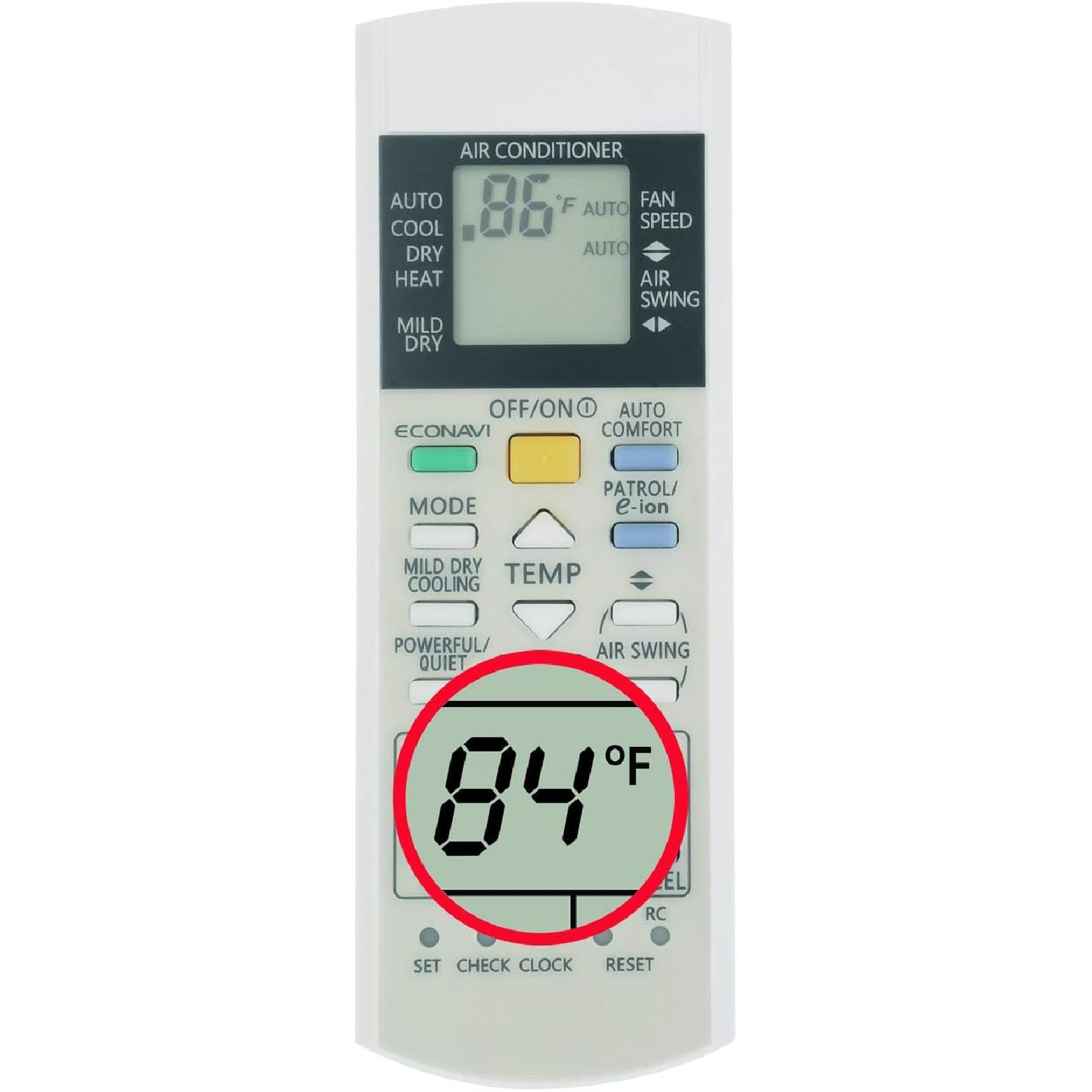 CHOUBENBEN Replacement for Panasonic Air Conditioner Remote Control A75C3580 CWA75C3580 (Display in Both Fahrenheit and Celsius)