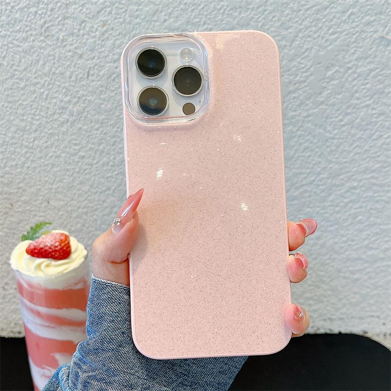 

Розкішний милий цукерковий колір блискітки чохол для телефону iPhone 11 12 13 14 15 16 Pro Max Plus 16E Bling Ударостійкий прозорий бампер iPhone 13 рожевий