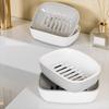 Plastic Soap Box Double-Layer Soap Storage Holder Portable Draining Soap Shelf  Home Bathroom