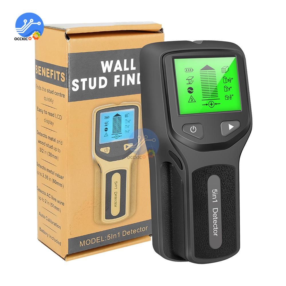 5 In 1 Wall Scanner Electric Detector Finders With Digital LCD Display Multifunctional For Wood AC Wire Metal Studs Detection