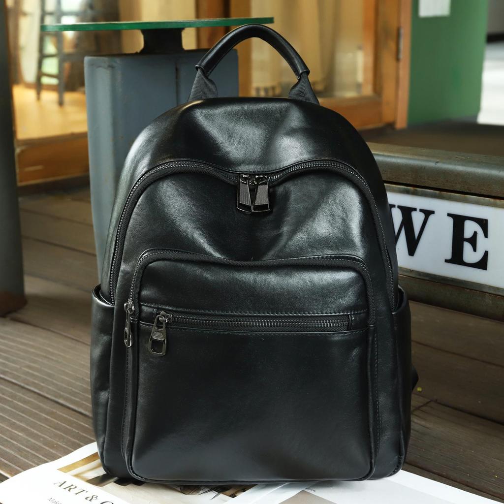 2026 Damen Retro Rucksack mit großer Kapazität für Reisen, pflanzlich gegerbtes Rindsleder - Passt für A4 Papier