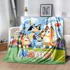 Bluey's Colorful Adventure Personalized Name Blanket Cozy Personalized Blanket Soft & Cozy Versatile for Nap Couch Picnics Chair