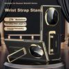 Wrist Strap Stand | Tech LeatherPhone Case for Huawei Mate X6, HUAWEI X6 Collector's Edition Foldable Screen Shockproof - Black