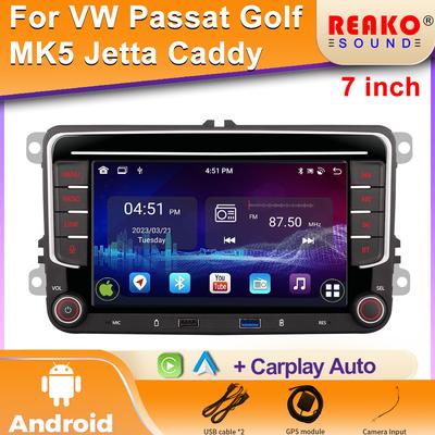 Autoradio 2 Din 7" GPS Android Auto Carplay Per VW Volkswagen Skoda Octavia golf 5 6 touran passat B6 polo Jetta Schermo Tattile HD