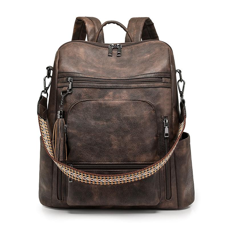 

Женский рюкзак, Ретро деловая сумка из ПУ большой вместимости, Рюкзак, Рюкзак для компьютера, Женская сумка