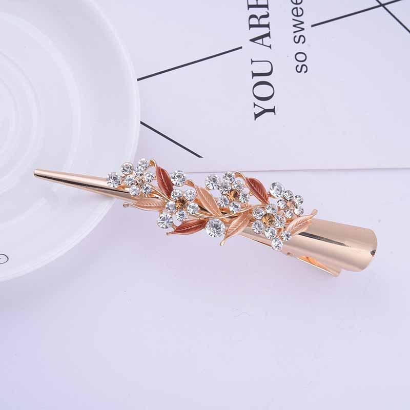 New Gorgeous Shiny Crystal Zircon Hairpin Sweet Lady Hairpin Duck Beak Hairpin High Quality Flower Tree Branch Hairpin