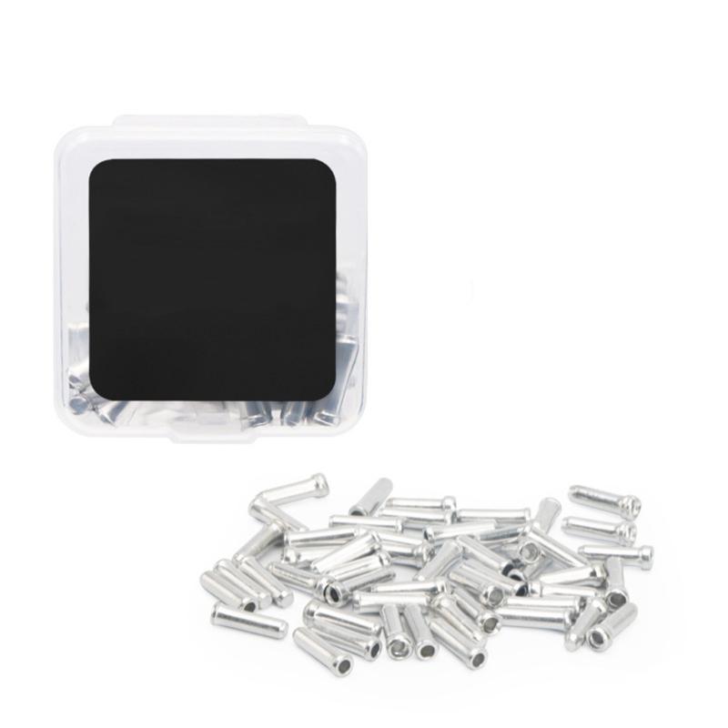 50Pcs Bike Cable End Crimps Cap Aluminum Alloy Brake End Cover Cable Tip Crimps for Mountain Bicycles Road Bike