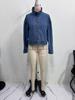 2025 Autumn Women's European & American Street Style Denim Jacket - Trendy Cotton Lapel with Long Sleeves