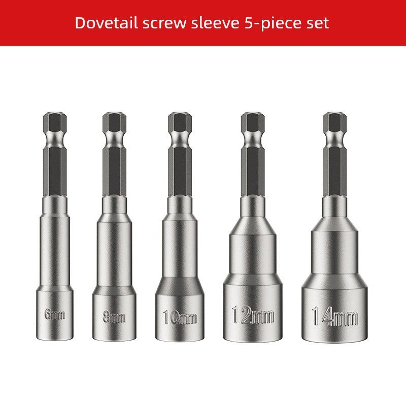 

Электрический гайковерт-преобразователь Двойного назначения Квадратный хвостовик Восстановительная бита Дрель Многоцелевой Переходник Многофункциональные Аксессуары Dovetail screw sleeve 6/8/10/12/14 [5 in total]]