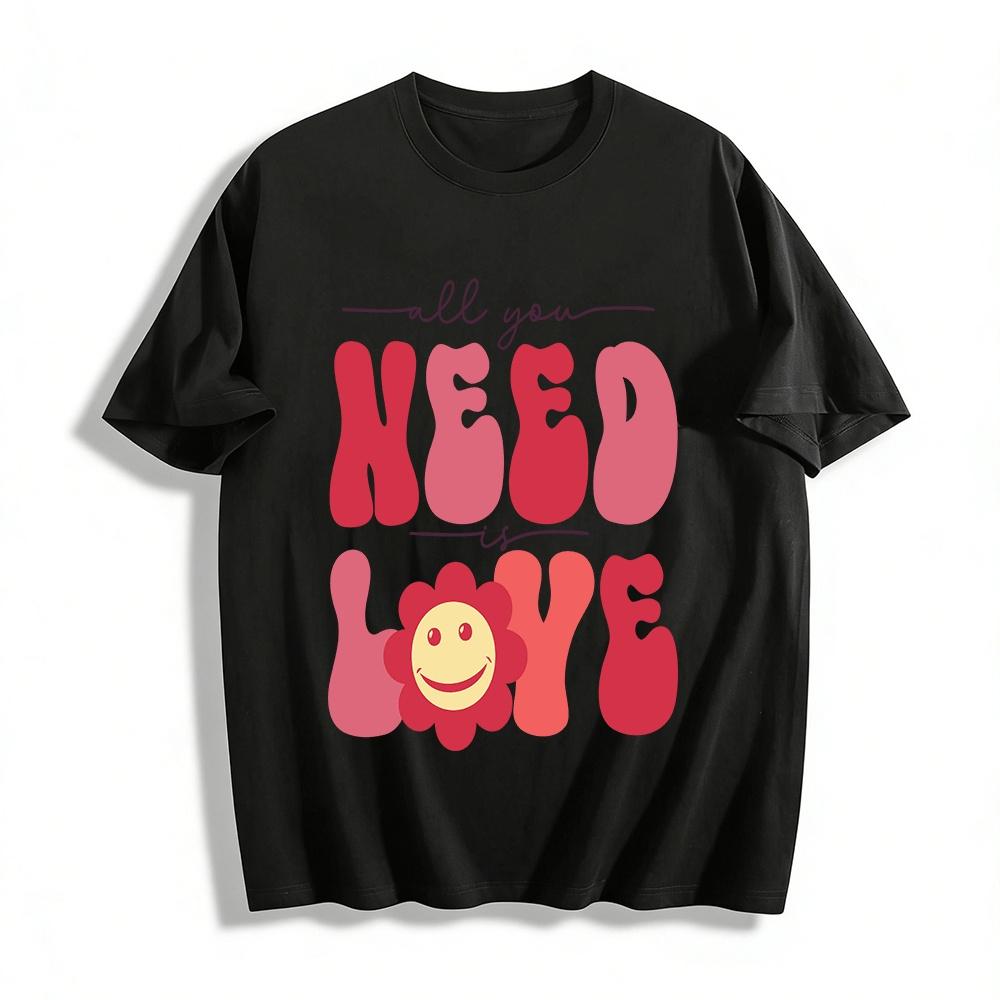 T All You Need Is Love Pure cotton T-shirt XXS