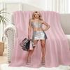 Singer Britney Spears Throw Lightweight g Flannel Blanket Soft Skinfriendly for Summer Cooling