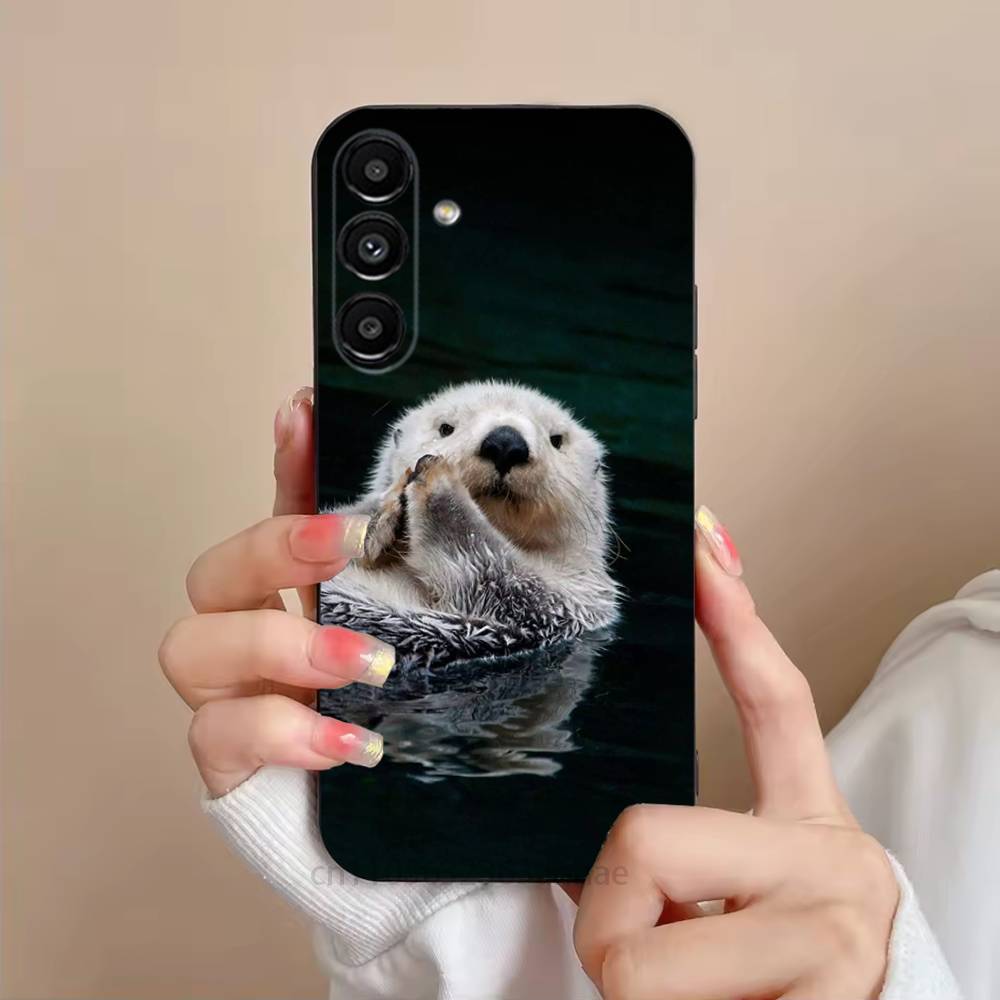 Sea Otters Animals Cute Phone Case For Samsung Galaxy S21 22 23 24 S25 Ultra PlusS20 FE S10 Plus Cover Funda