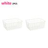 2/4pcs Metal Wire Storage Baskets Black Vintage Metal Storage Box for Kitchen Office Table Desk Organizer Toys Storage Baskets