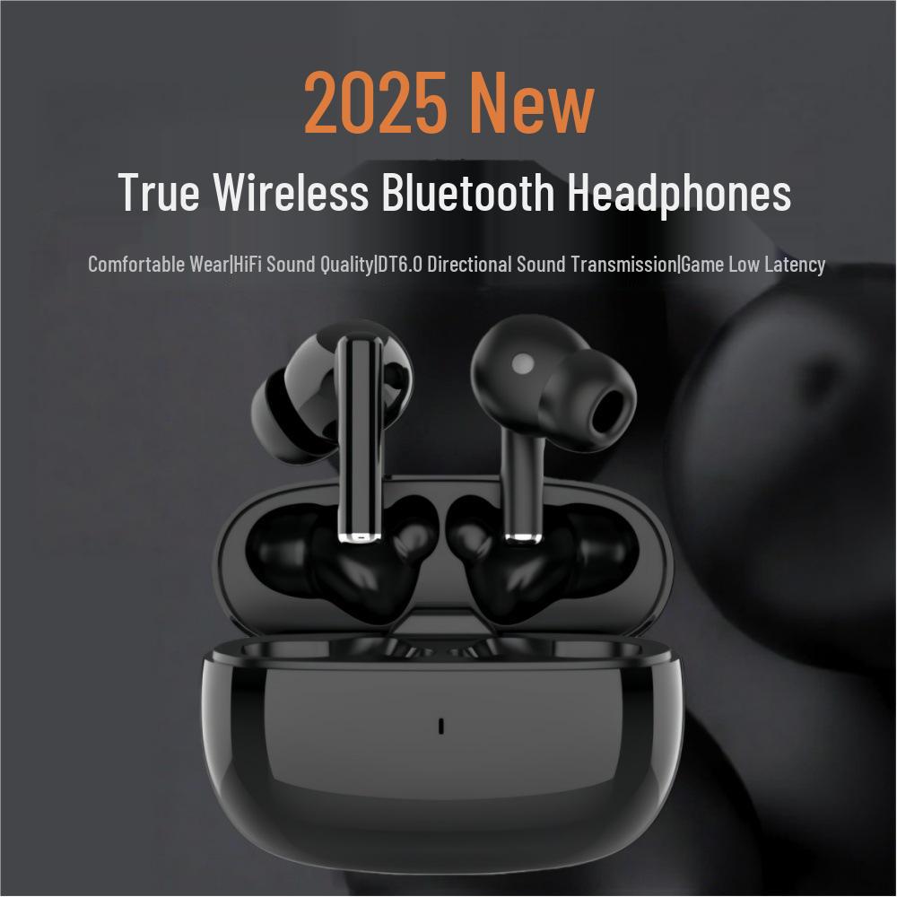 2025 Noise-Cancelling Bluetooth Earbuds: Pain-Free Side-Sleeping Silicone In-Ear Sports Earphones.