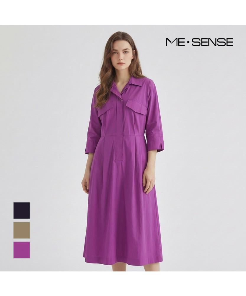 MESENSE Belted Collar Dress_Mb45Opm211A
